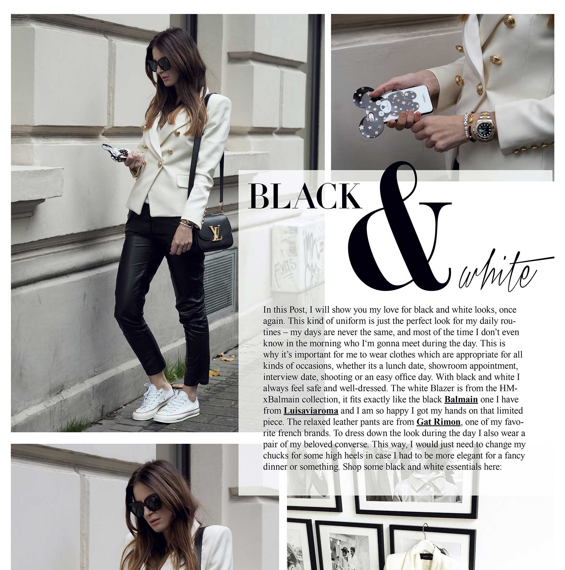 shop the look – black and white