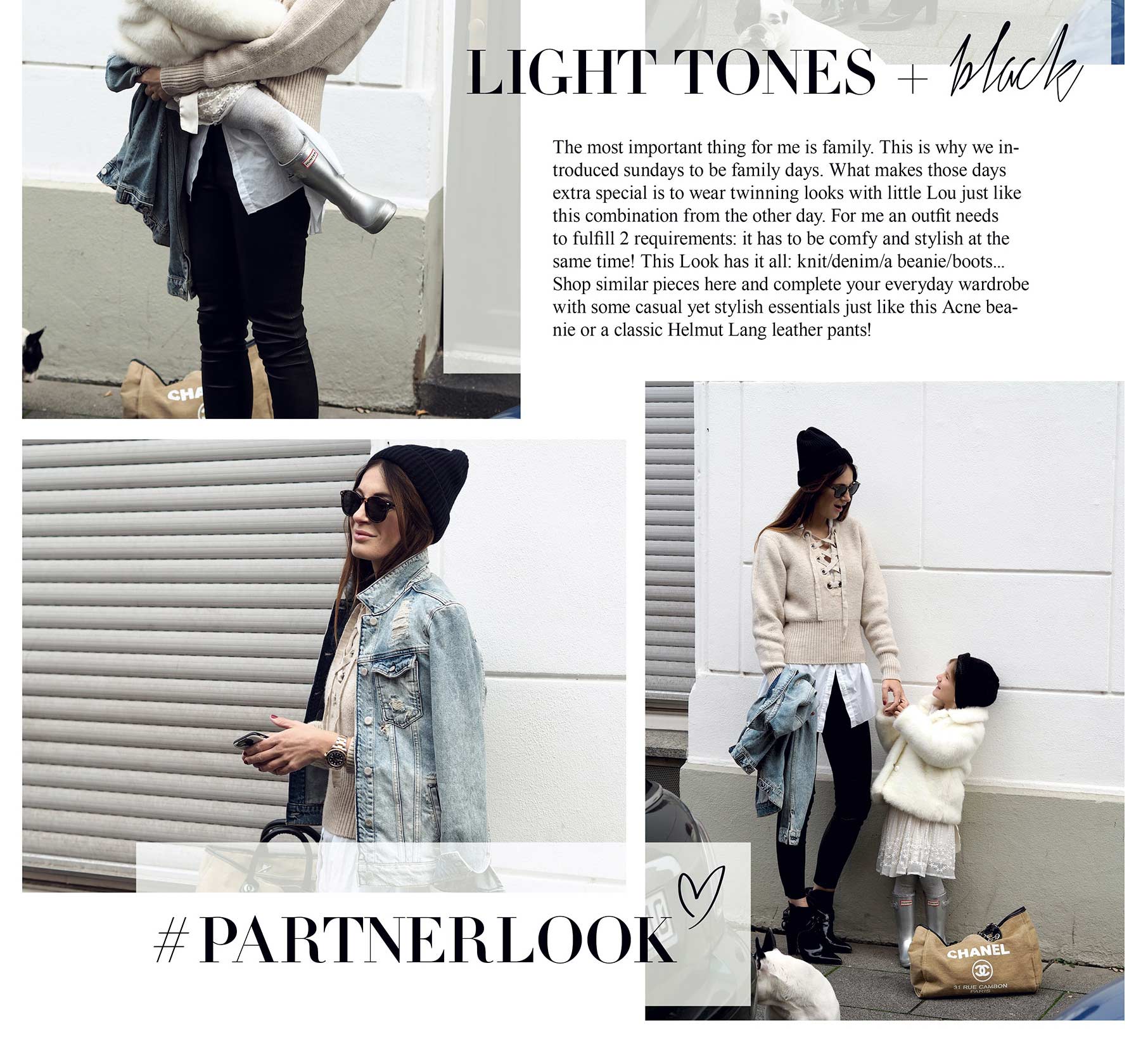 shop the look – lighttones & black